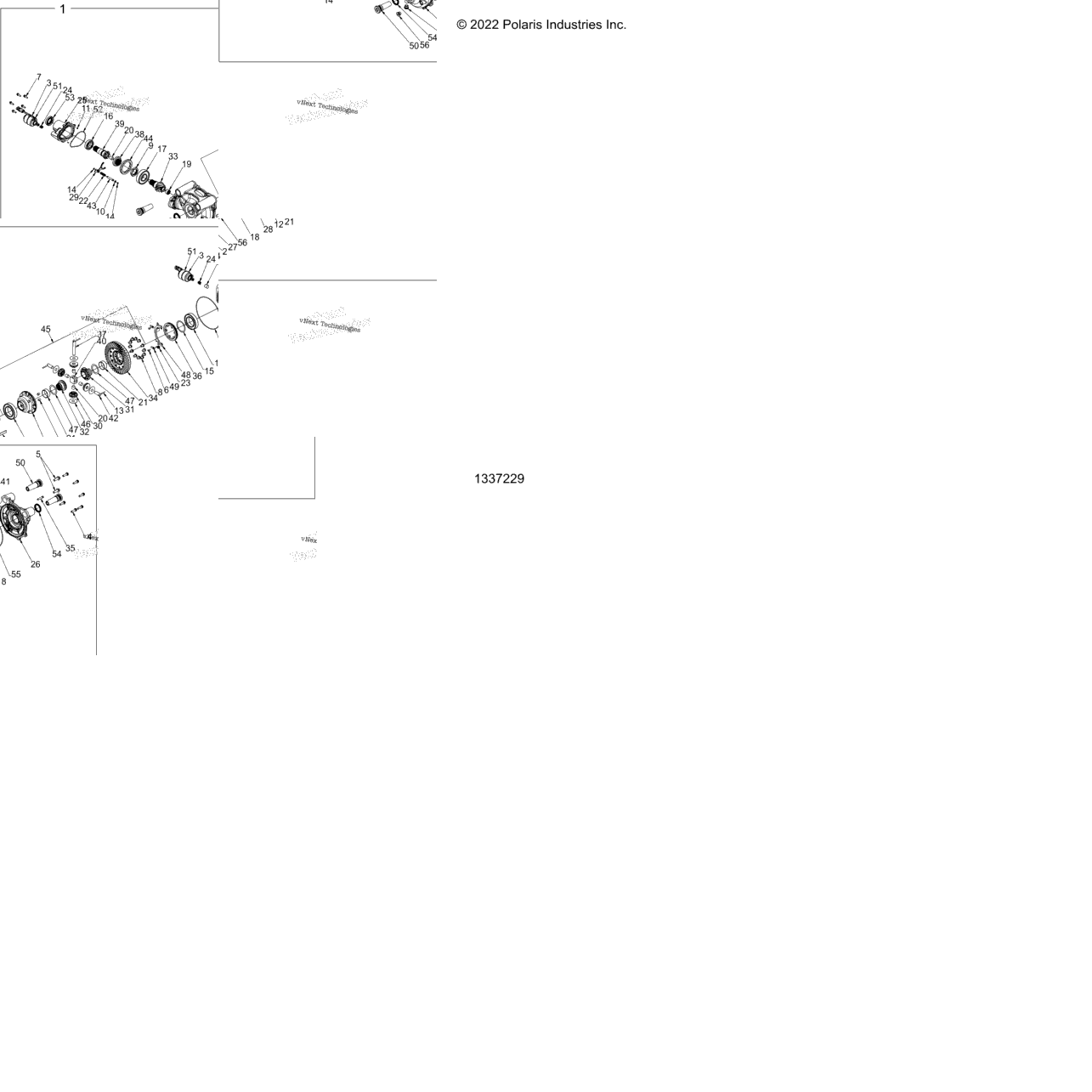 Drive Train, Gearcase, Front, Internals
