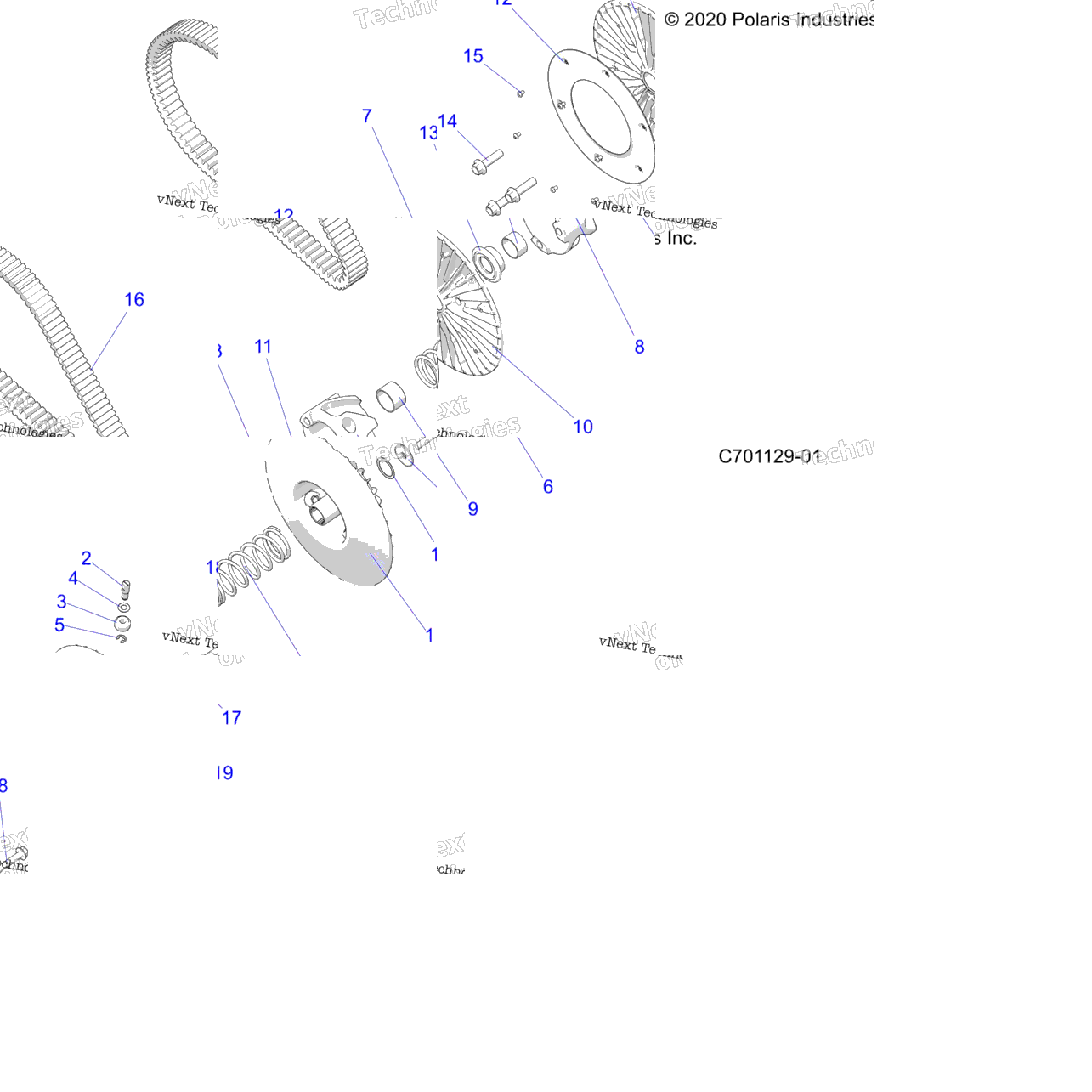 Drive Train, Secondary Clutch/Belt