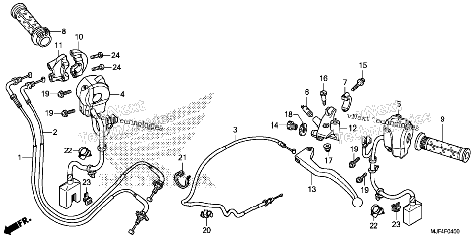 Handle Lever + Switch + Cable (1)