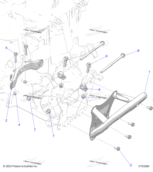 Chassis, Front Gearcase And Bumper Mounting