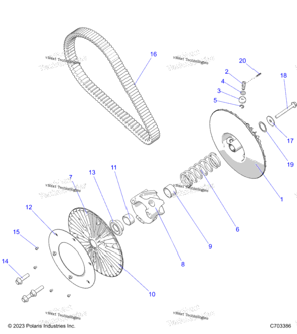 Drive Train, Secondary Clutch/Belt