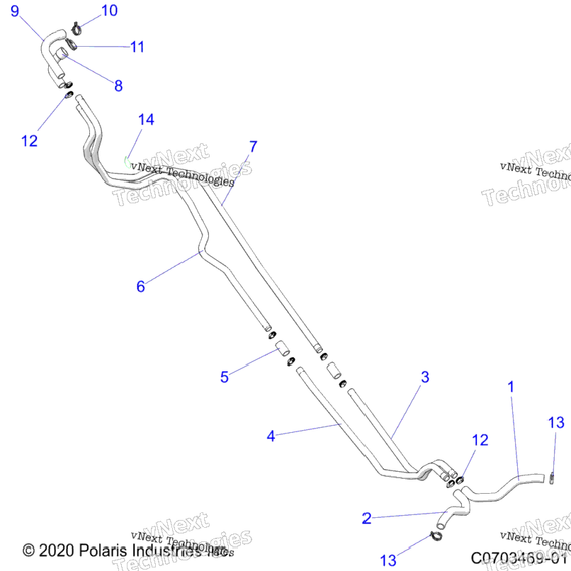 Engine, Cooling, Hoses And Related