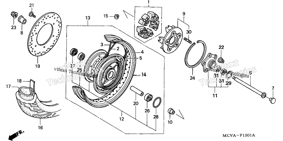 Rear Wheel (Vtx1800s)