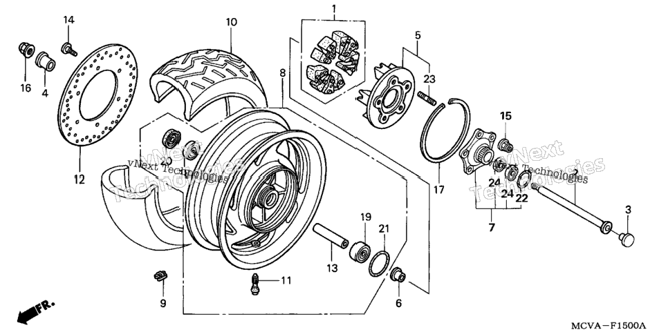 Rear Wheel (Vtx1800r/N)