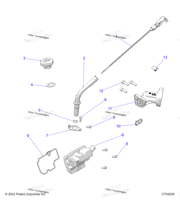 Engine, Oil Dipstick & Breather