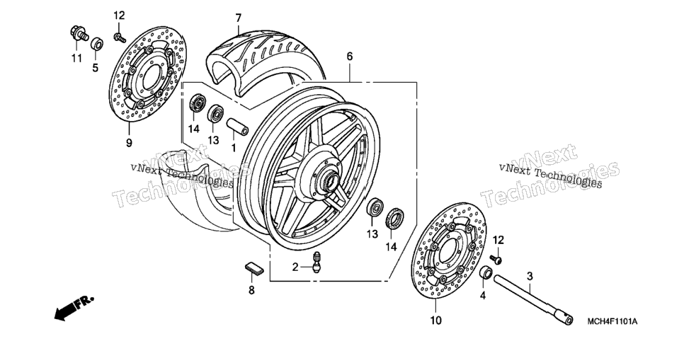 Front Wheel (Vtx1800f)