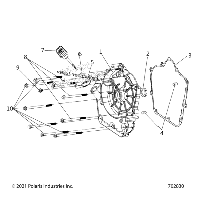 Engine, Crankcase Cover Asm, Right