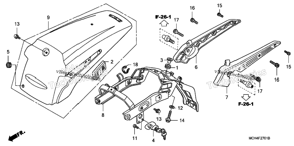 Rear Fender + Grab Rail (Vtx1800f)