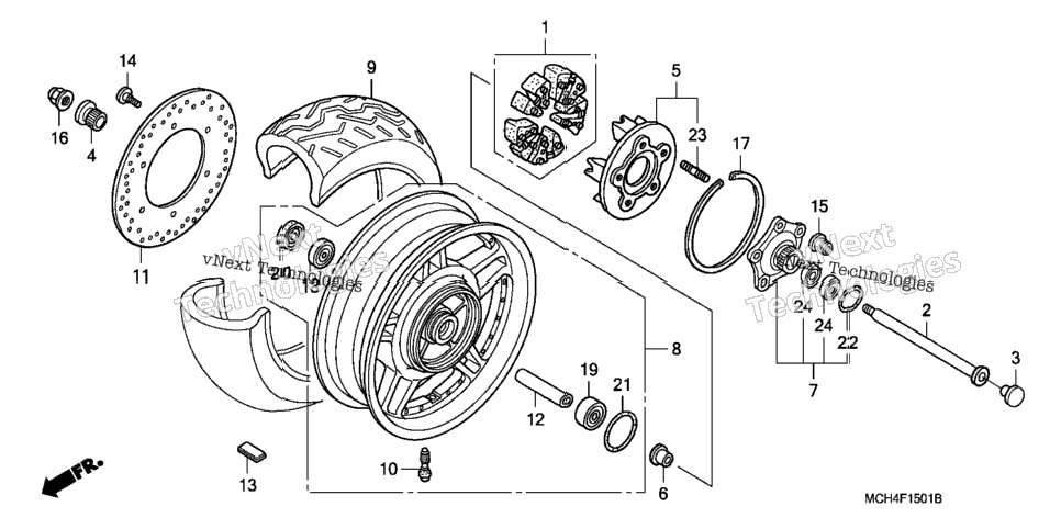 Rear Wheel (Vtx1800f)