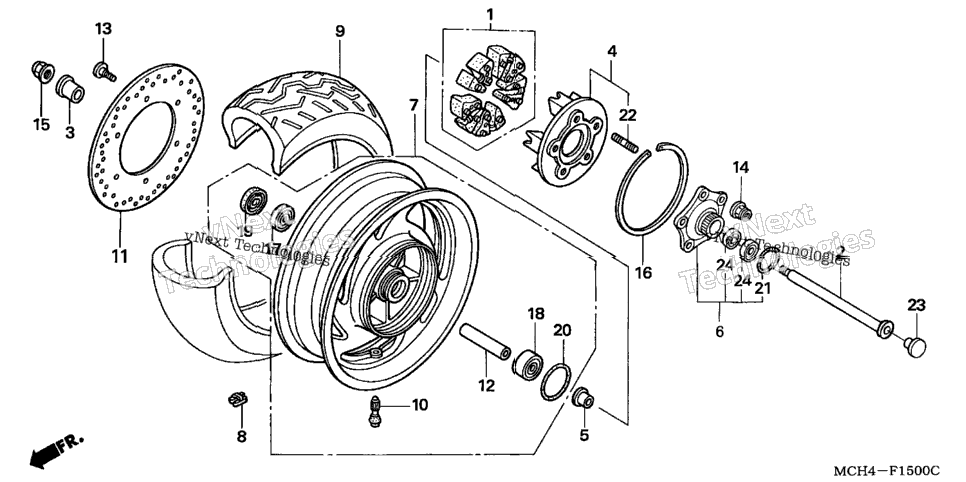 Rear Wheel (Vtx1800c)
