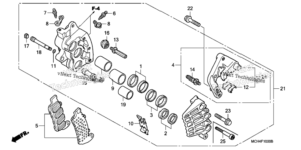 Front Brake Caliper (R.)