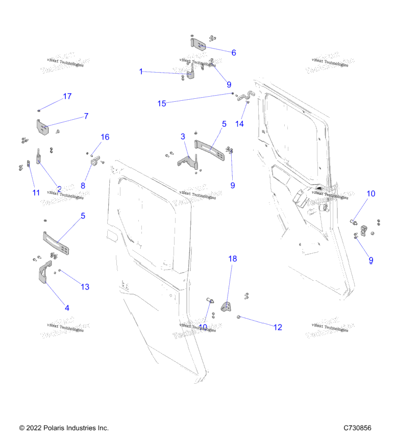 Body, Door, Rear, Mounting