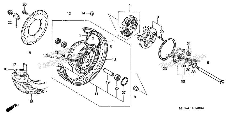 Rear Wheel (Vtx1300s)