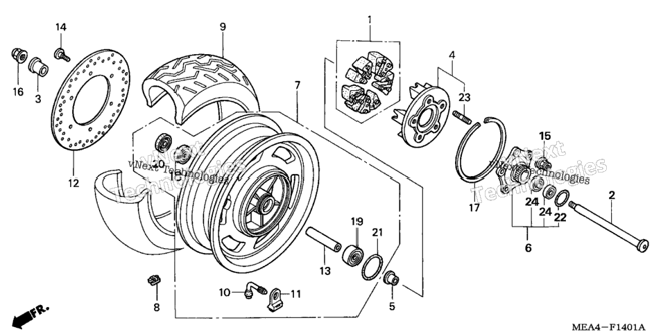 Rear Wheel (Vtx1300r)