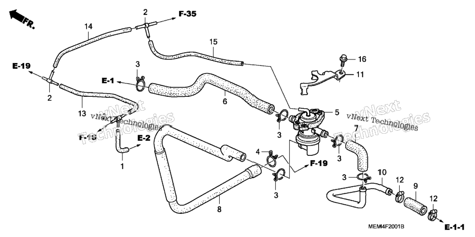 Air Injection Control Valve ('04-'07,Ac)