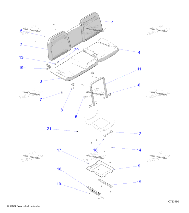 Body, Seat Asm. And Slider R24tas99cm