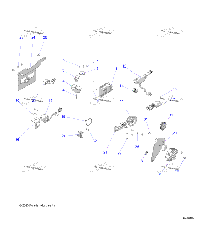 Electrical, Wire Harness, Components, And License Plate