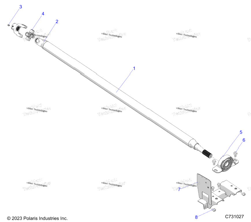 Drive Train, Mid Prop Shaft