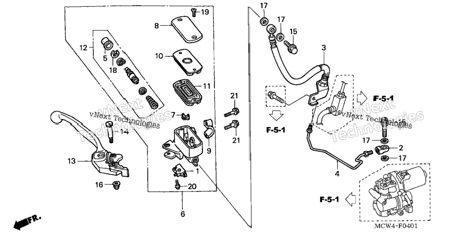 Front Brake Master Cylinder (Abs)