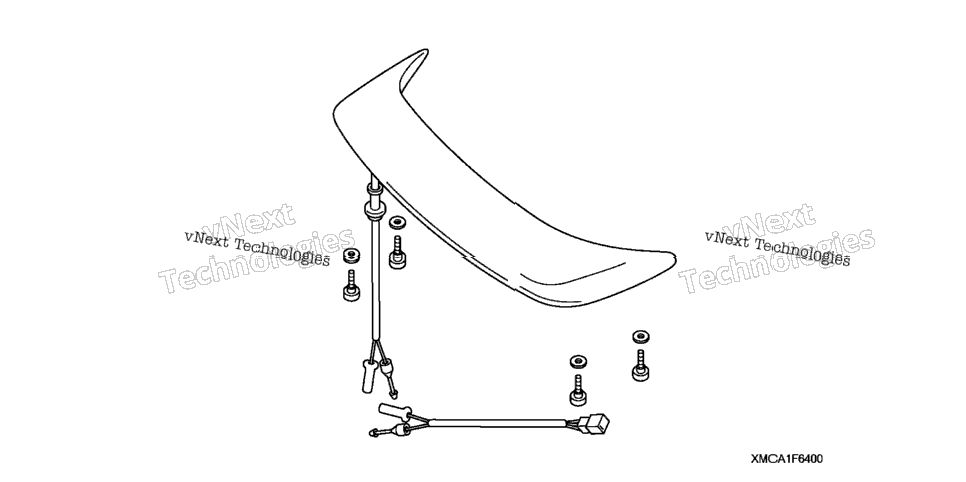 Rear Spoiler (W/Brake Light) ('05)