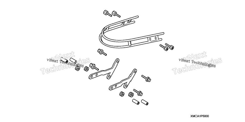 Front Fender Rail (Chrome)