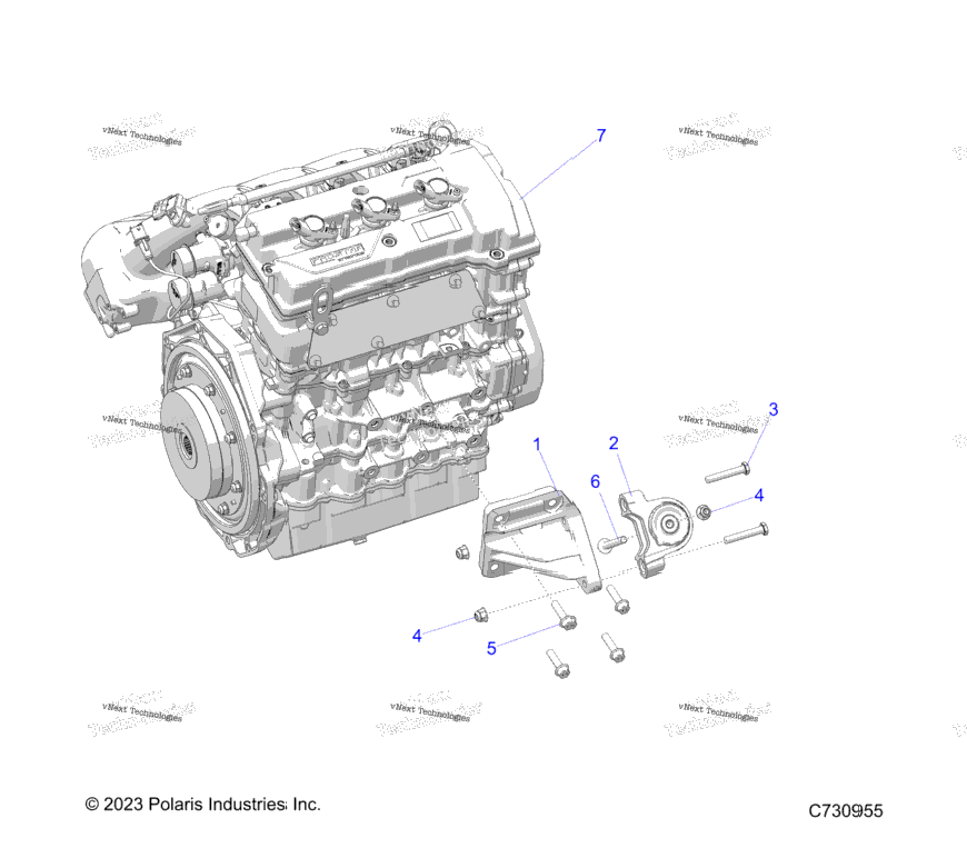 Engine, Mounting And Long Block