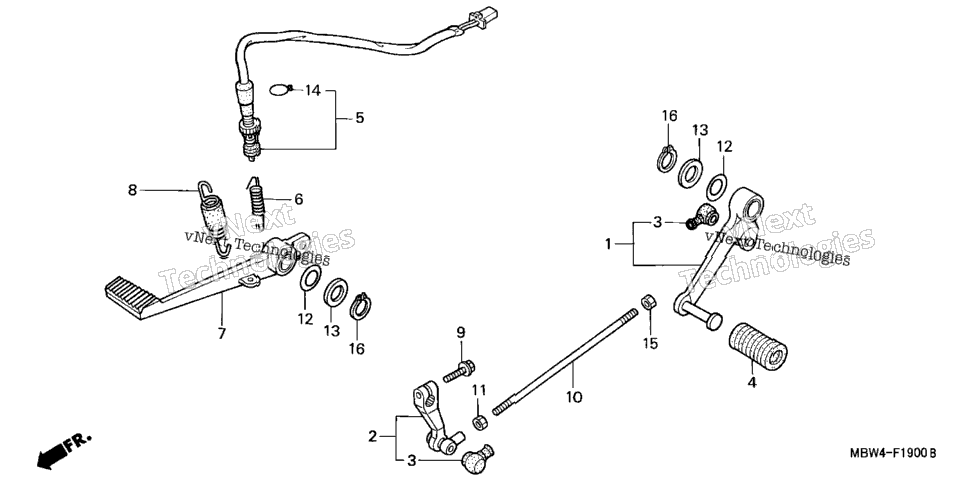 Brake Pedal + Change Pedal