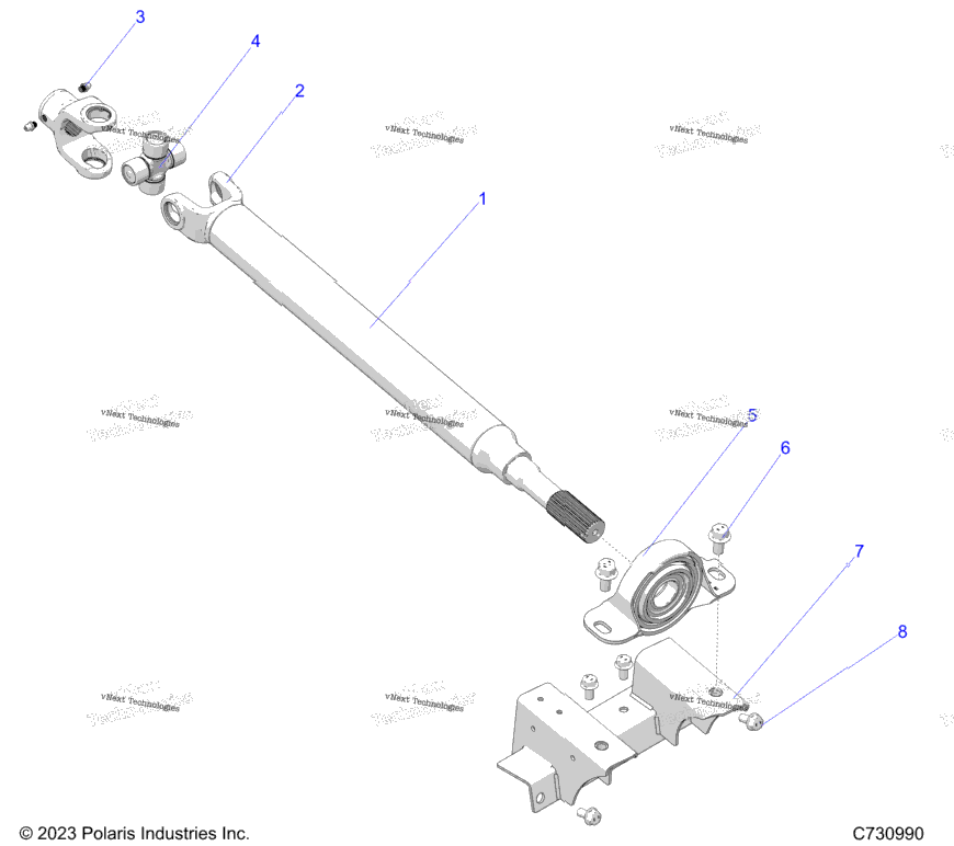 Drive Train, Mid Prop Shaft