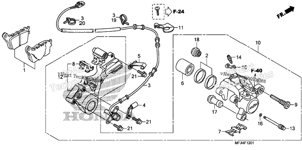 Rear Brake Caliper (Cbr600ra)
