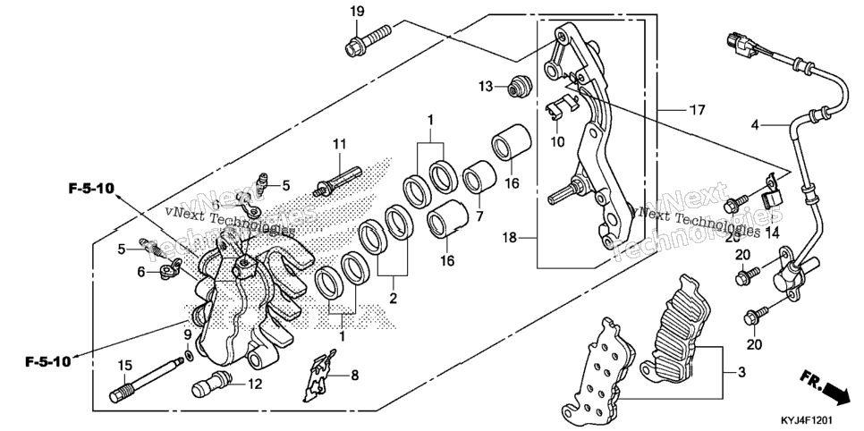 Front Brake Caliper (Cbr250ra)