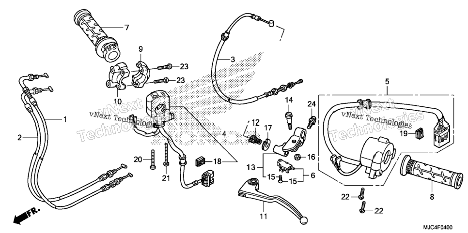 Handle Lever@Switch@Cable