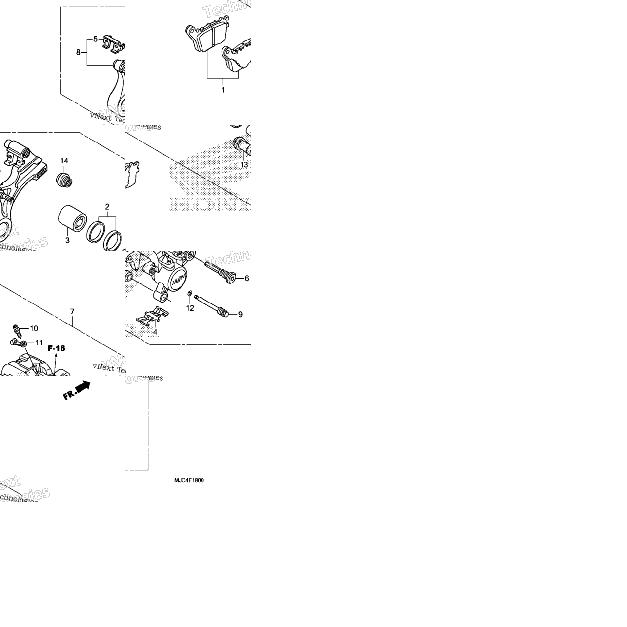 Rear Brake Caliper (Cbr600rr)