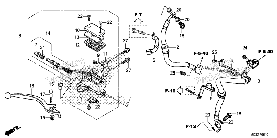 Front Brake Master Cylinder (2)