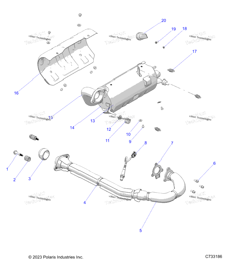 Engine, Exhaust System R24mae57b4/B9