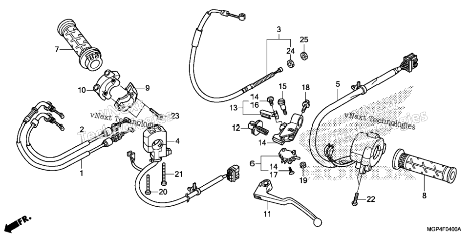 Handle Lever@Switch@Cable