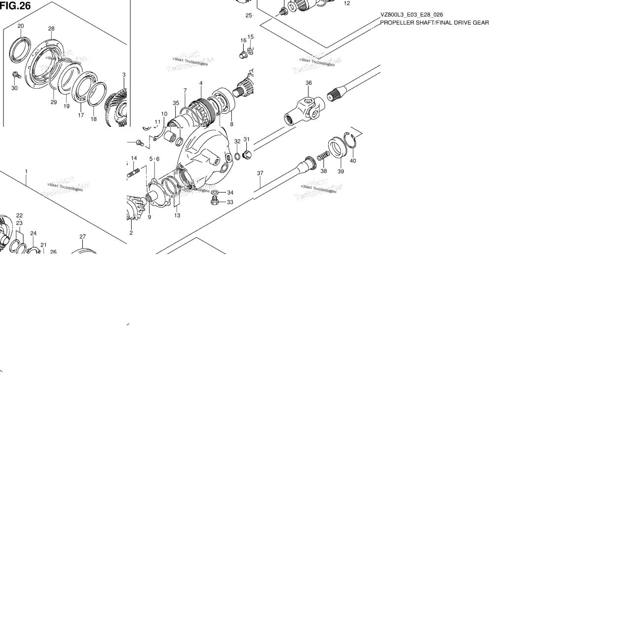 Propeller Shaft/Final Drive Gear