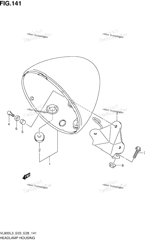 Headlamp Housing