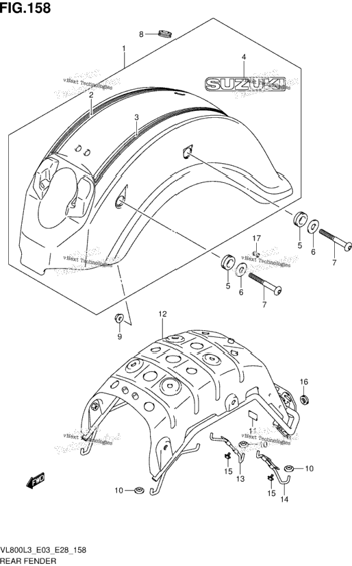 Rear Fender (Vl800cl3 E33)