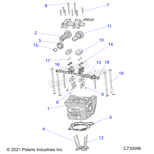 Engine, Cylinder Head, Cams And Valves