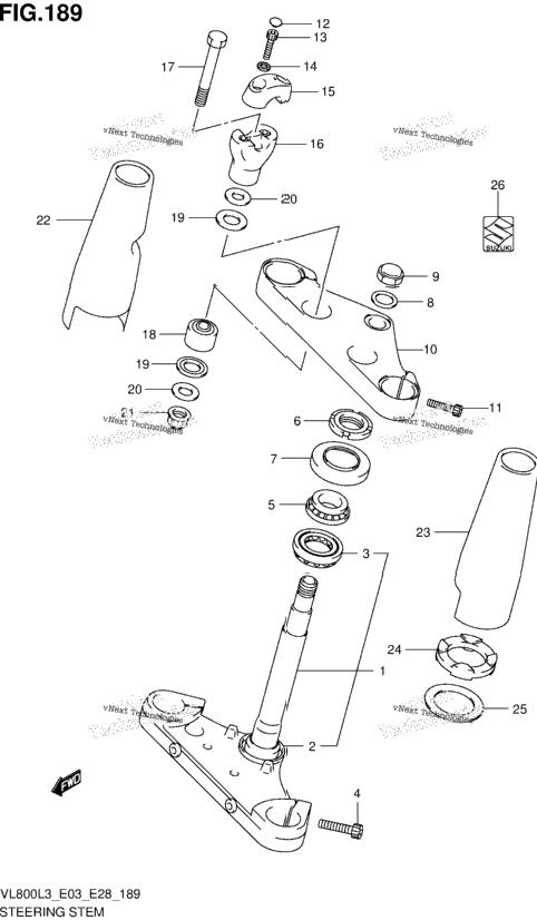 Steering Stem (Vl800tl3 E28)