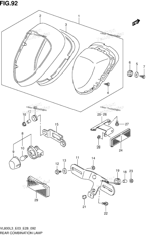 Rear Combination Lamp (Vl800cl3 E28)