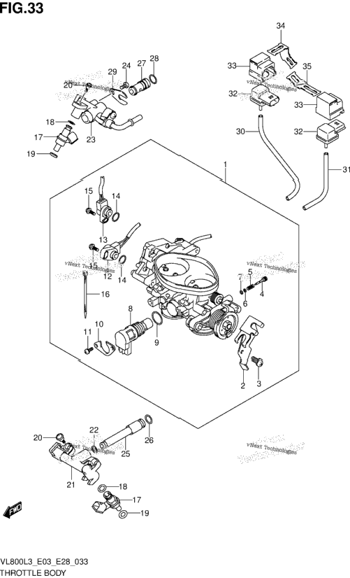 Throttle Body (Vl800tl3 E03)