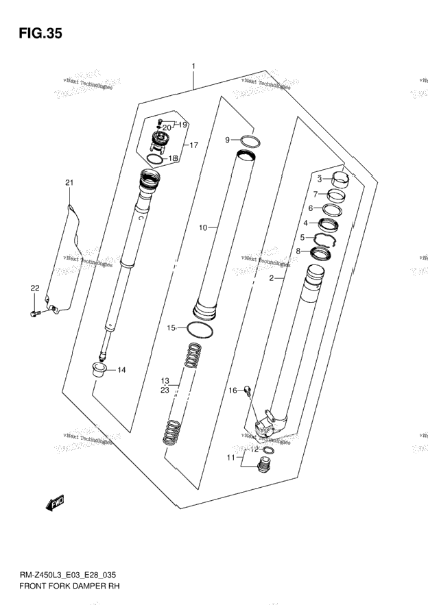 Front Fork Damper Rh