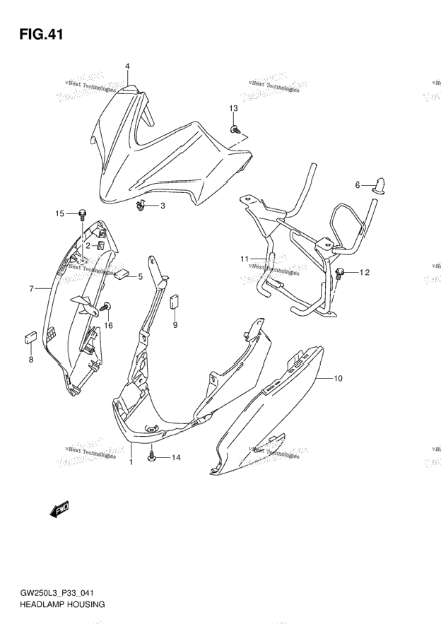 Headlamp Housing