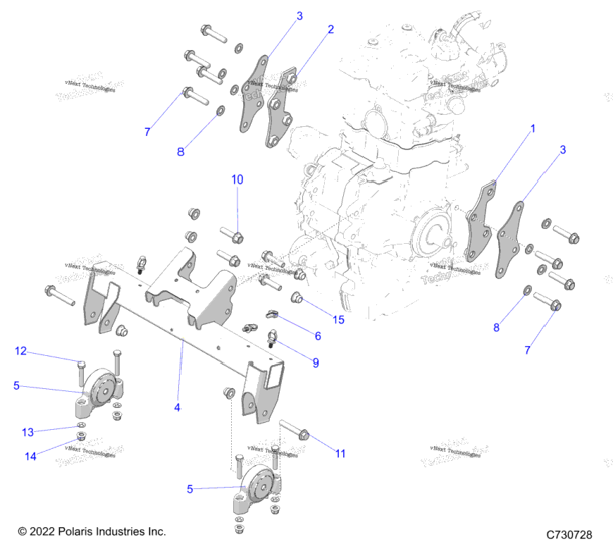 Engine,Transmission Mounting & Long Block