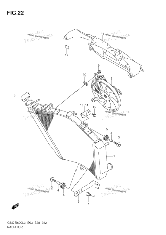 Radiator (Gsx-R600l3 E03)