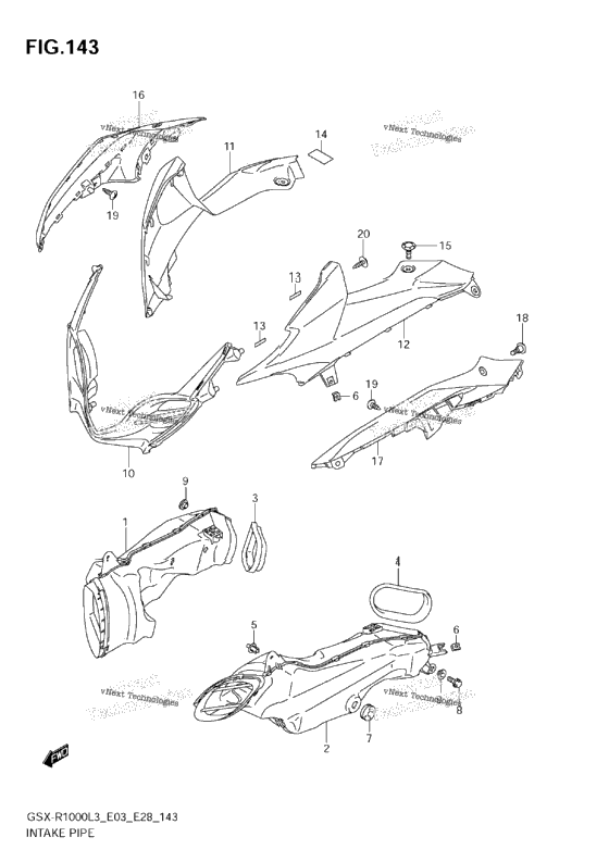 Intake Pipe (Gsx-R1000l3 E28)