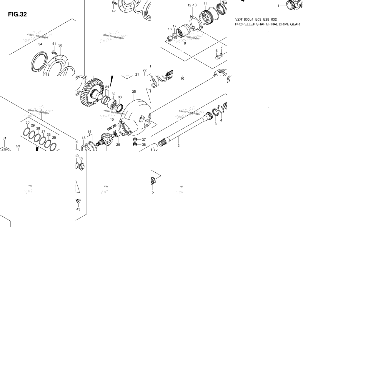 Propeller Shaft/Final Drive Gear (Vzr1800l4 E28)