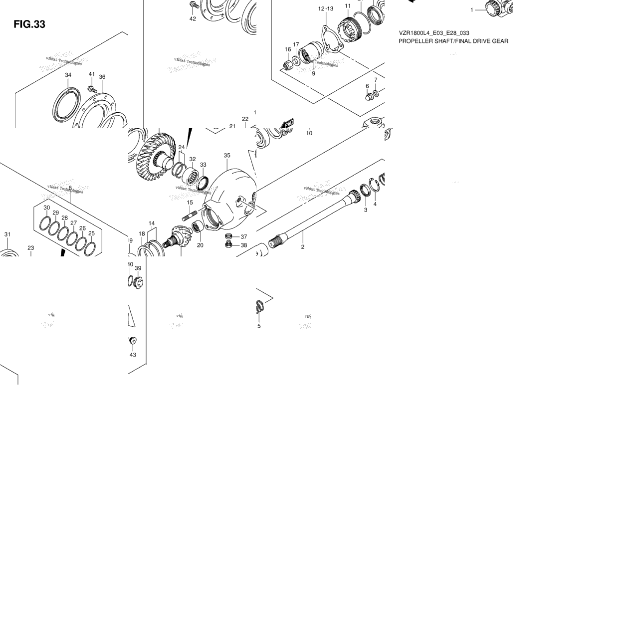Propeller Shaft/Final Drive Gear (Vzr1800l4 E33)