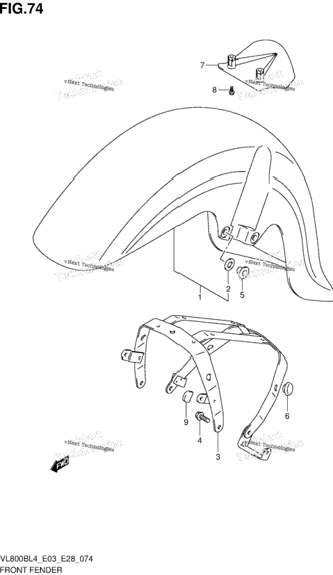 Front Fender (Vl800bl4 E03)